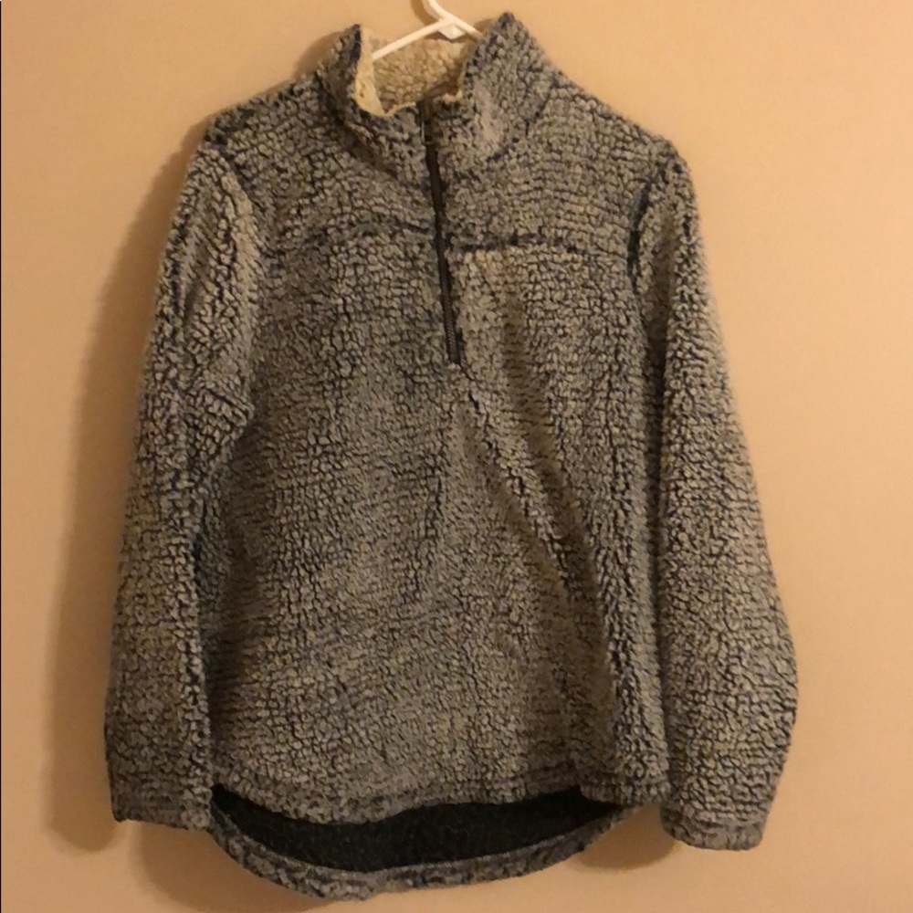 Black and White Fuzzy Pullover